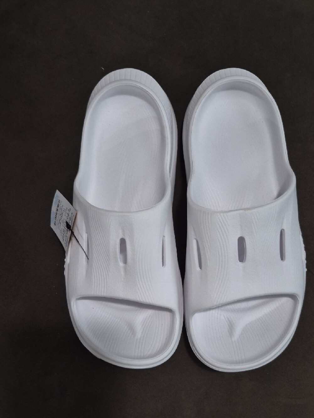 Hoka White Cushioned Slide Sandals - Picture 2 of 6
